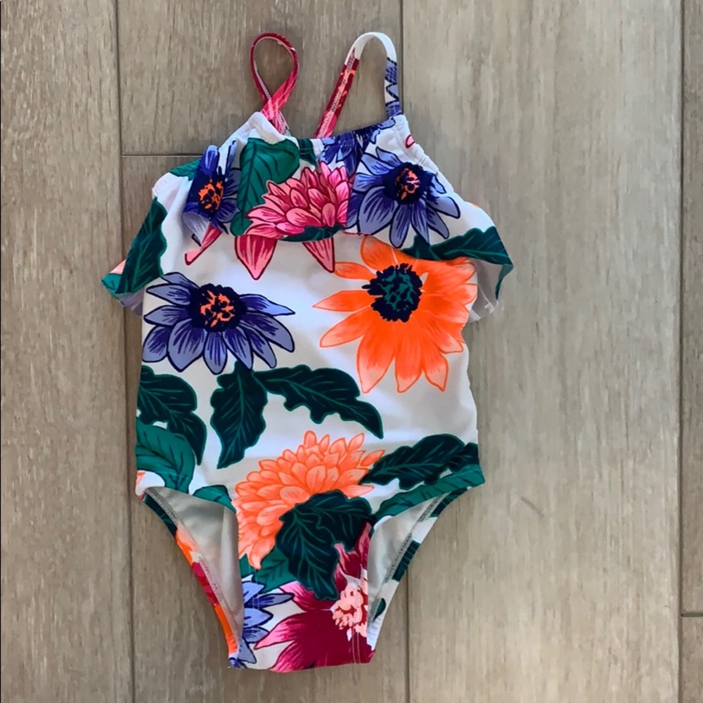 Old Navy toddler one piece floral bathing suit